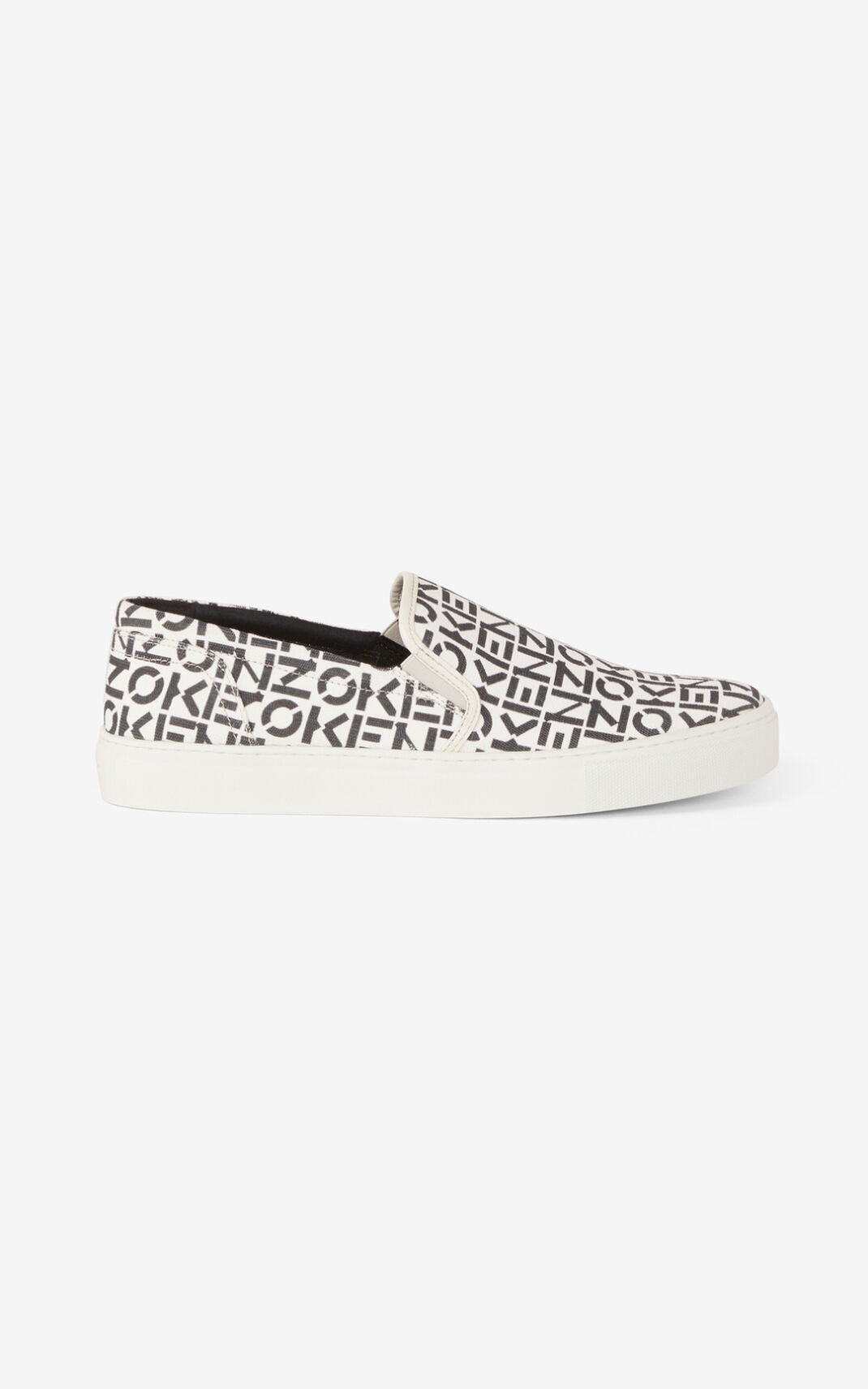 Kenzo K Skate Monogram laceless Tenisice Muške - Sive - Hrvatska NOTHUG425